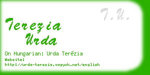terezia urda business card